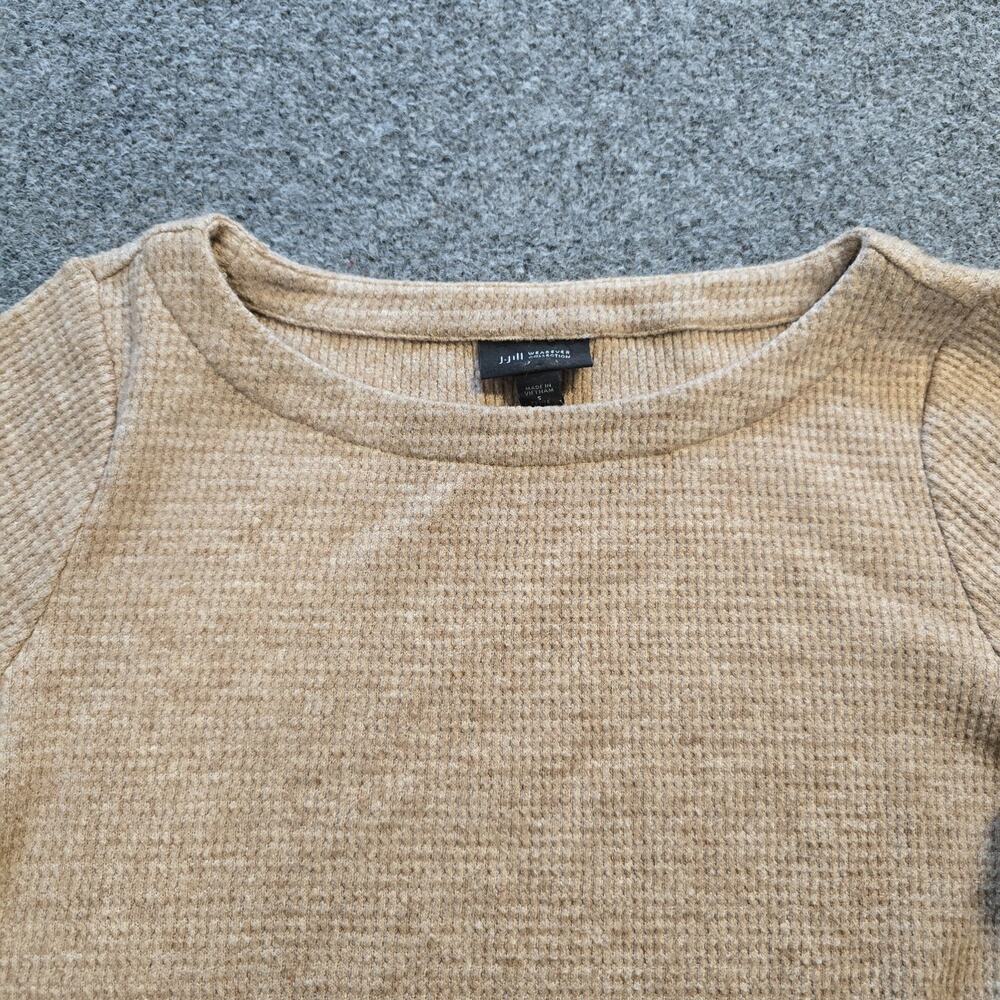 J Jill Sweater Womens Size Small Tan Thermal Wearever Long Sleeve Capsule Casual - Picture 2 of 9